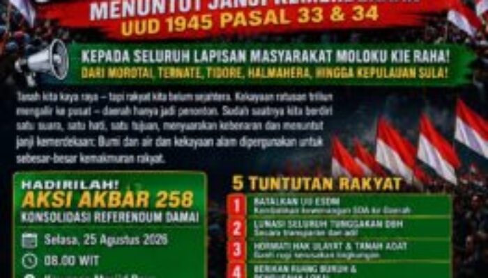Maluku Utara Menggugat, Bukan Penonton di Tanah Sendiri