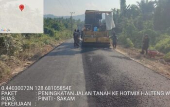 Jalan Hotmix Peniti–Sakam Dikerjakan, Akses Warga Ditingkatkan